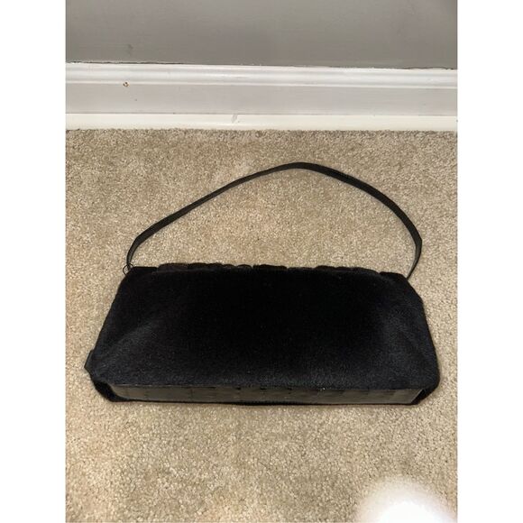 Nancy Gonzalez Fur Crocodile Leather Purse Shoulder Bag Black $1850 - Picture 8 of 12